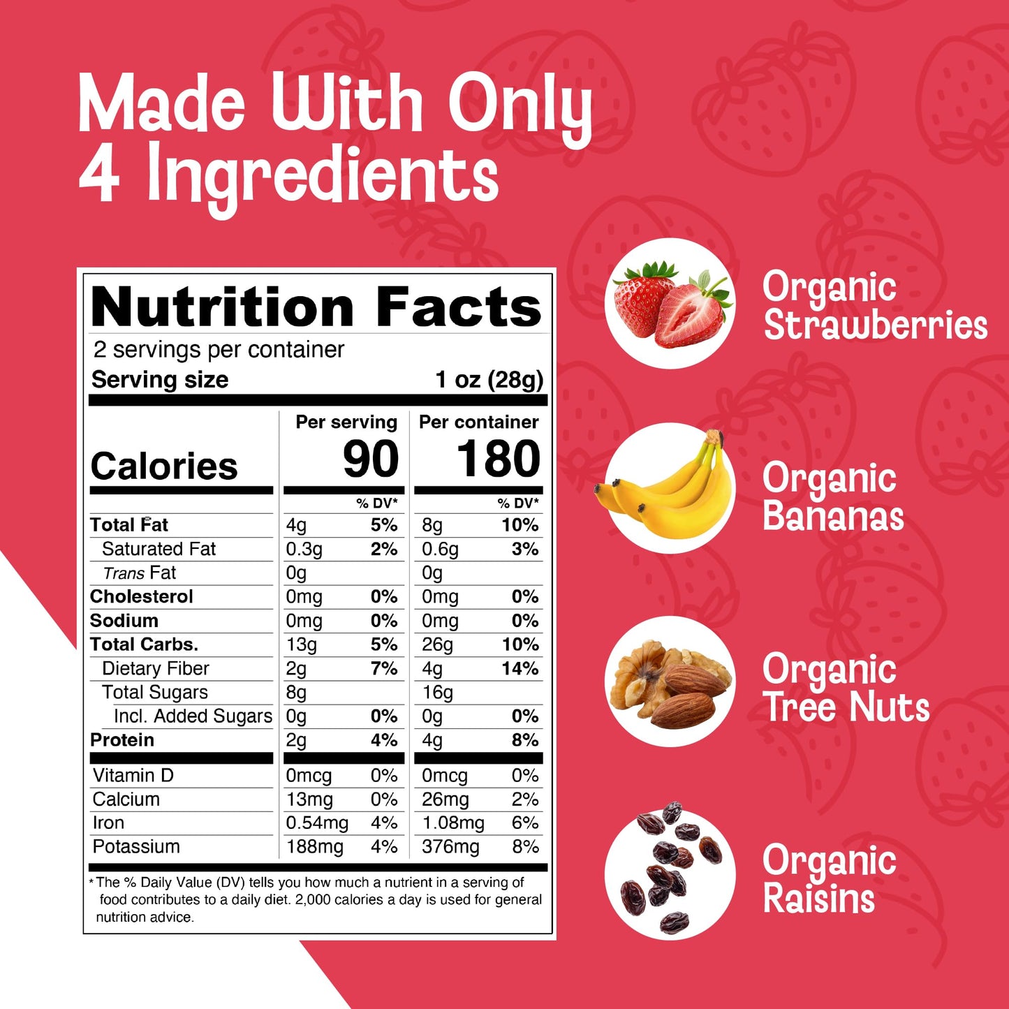 Monkey Brittle Strawberry Banana Crunch Snacks, Vegan & Gluten-Free, 2 Ounce (Pack of 12)