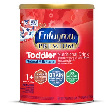 Enfagrow Premium Toddler Nutritional Drink, Omega-3 Dha For Brain Support, Prebiotics & Vitamins For Immune Health, Non-Gmo, Pow