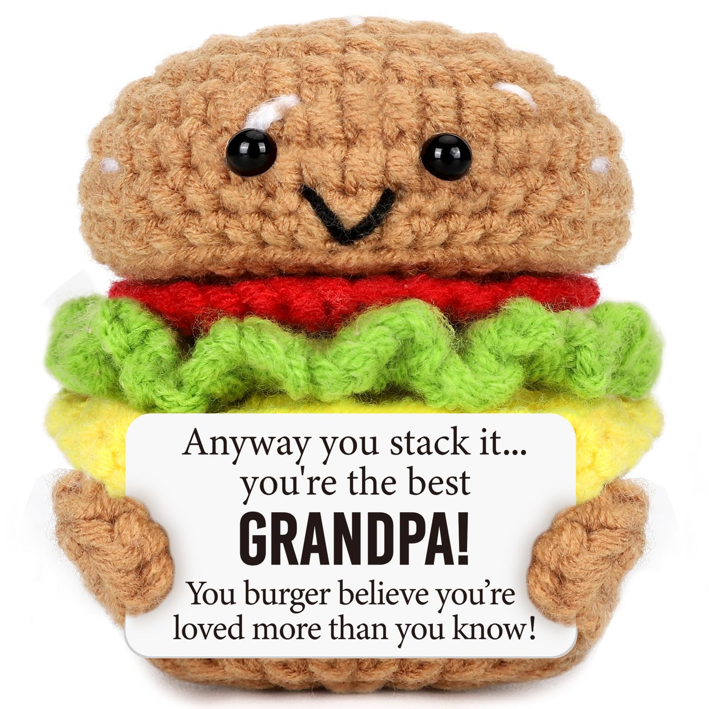 Avboda Mini Birthday Gifts For Grandpa Cute Handmade Crochet For Grandfather Funny Thank You Gift For Papa New Grandfather Bonus Grandpa Unique Thanksgiving Day From Grandkids