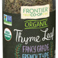 Frontier Natural Thyme Leaf Whole Organic, 0.63 ounces (Pack of 6)