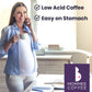 MOMMEE COFFEE Full Caf Low Acid Organic Coffee Beans - 100% Arabica Medium Roast - 11 oz - Purple