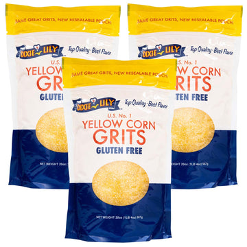 Dixie Lily Yellow Corn Grits - Enriched With Iron, Niacin, Thiamine, Riboflavin - Classic Southern Taste - Certified Non-GMO - 2