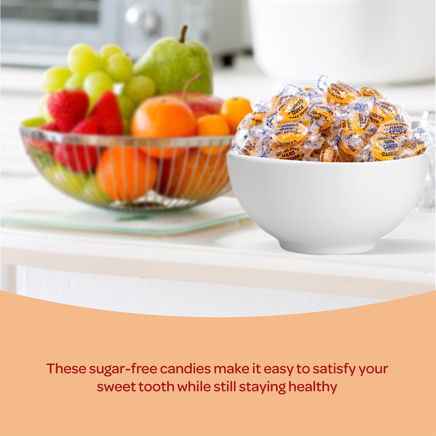 Funtasty Sugar-Free Butterscotch Hard Candy, Individually Wrapped, 1 Pound Pack