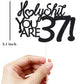 37 Birthday Cake Toppers-Black Glitter, Funny 37Th Cake Topper For Men,37 Cake Topper For Women, 37Th Birthday Decorations,37Th