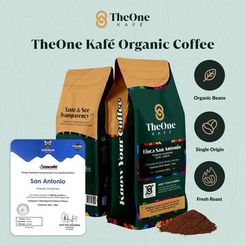 Theone Kaf   Guatemala Dark Roast Ground Coffee, 12Oz - Specialty Organic Coffee Ground, Fresh Roast Single Origin With Rich, Sm