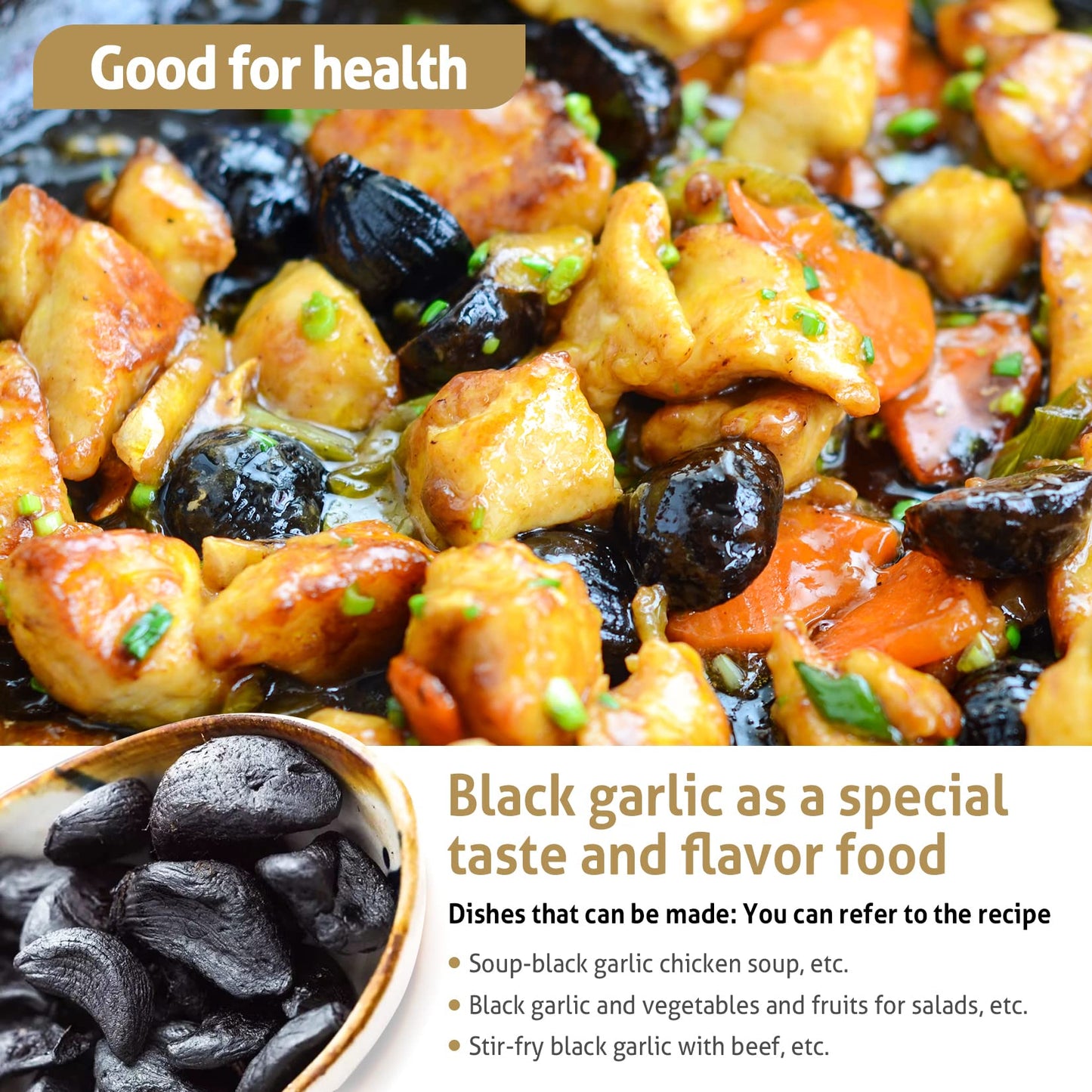Riorand Black Garlic 920G/2.02 Lbs Whole Peeled Black Garlic Aged For Full 90 Days