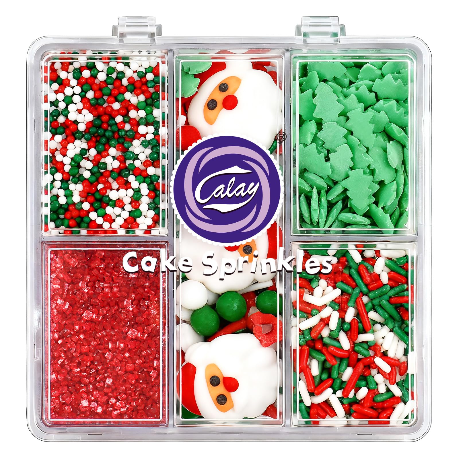 Christmas Sprinkles For Cookies  Holiday Red And Green Sprinkles Assortment 5 Oz  Edible Jimmies Nonpareils And Sanding Sugar Pearls For Cake Decorating  Christmas Cookies  Baking  Cupcakes  Desserts