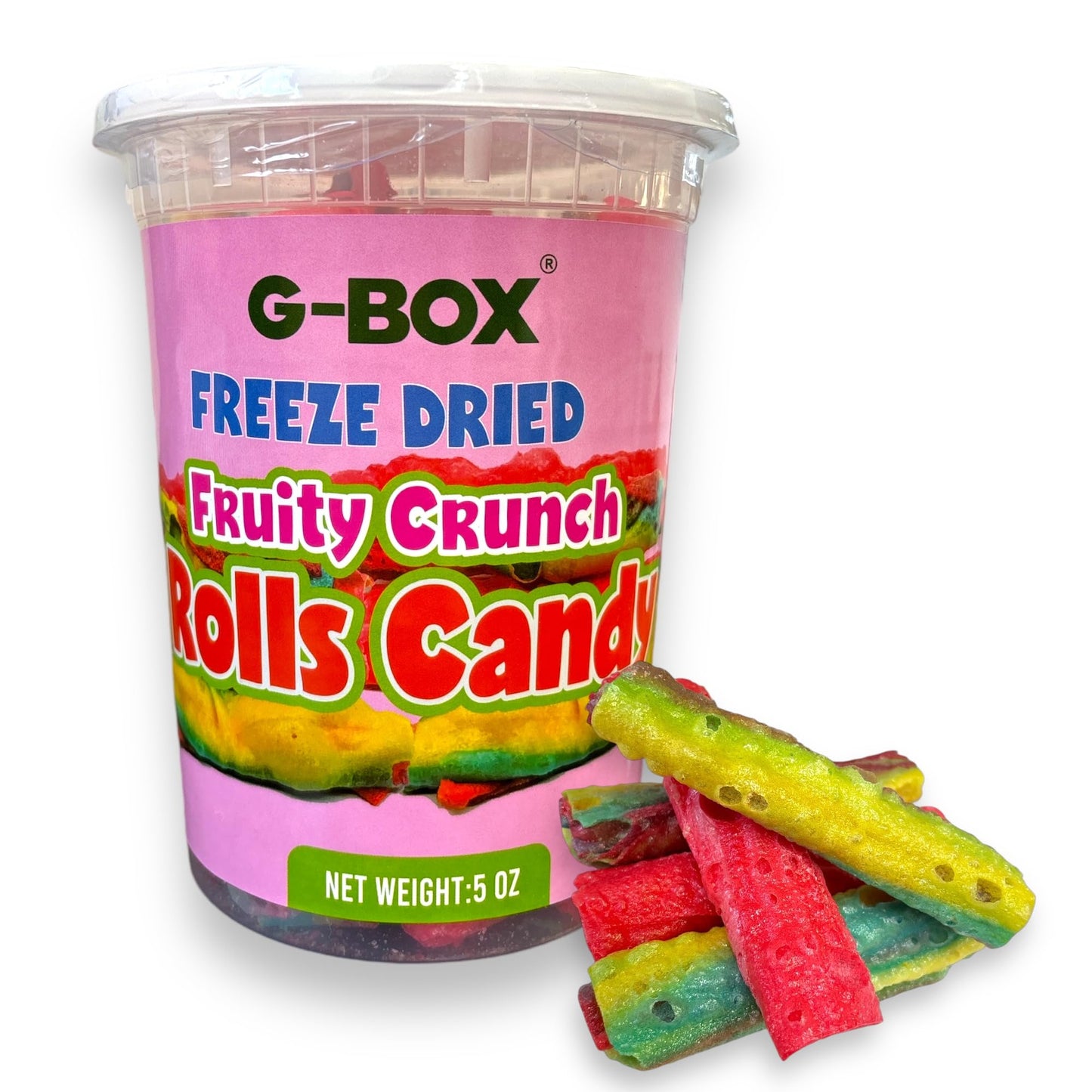 G-Box Freeze Dried Fruity Crunch Rolls Candy, TikTok Trend Items, Freeze Dried Candy, Freeze Dried Strawberries, Delightful Crun