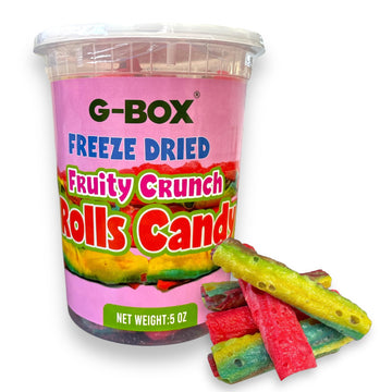 G-Box Freeze Dried Fruity Crunch Rolls Candy, TikTok Trend Items, Freeze Dried Candy, Freeze Dried Strawberries, Delightful Crun