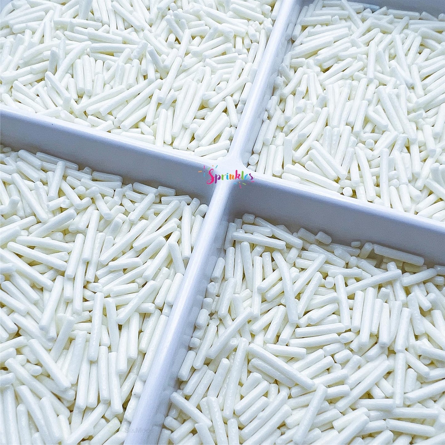 Se Si&Moos White Jimmies Sprinkles White Sprinkles For Cake Decorating Edible Crunchy Jimmies For Topping Ice Cream, Cookies, Ca