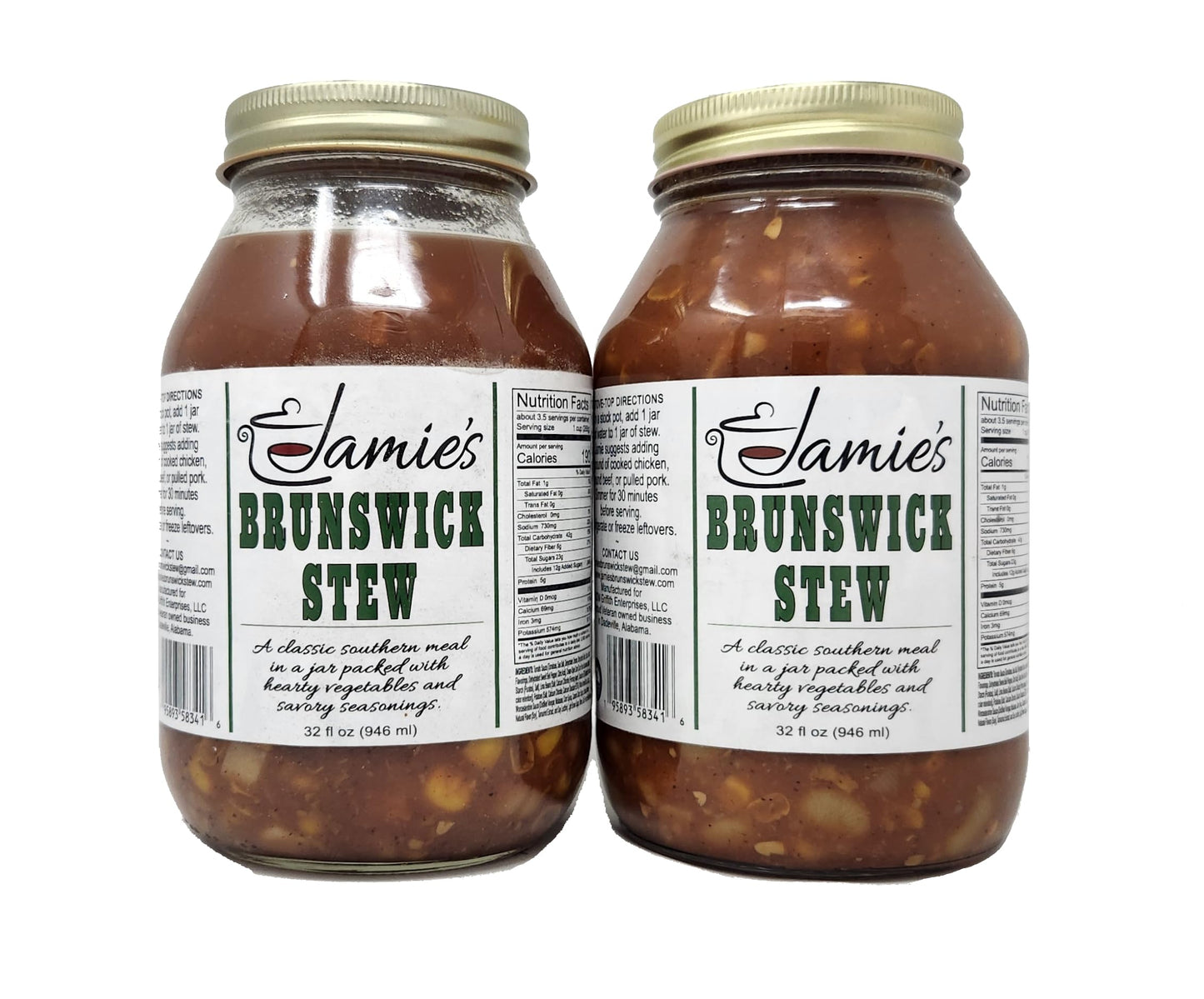 Jamie's Brunswick Stew Classic Southern Meal 32oz Pack of 2