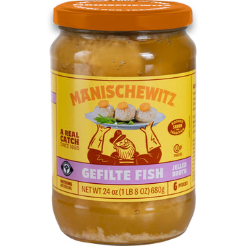 Manischewitz Gefilte Fish In Jelled Broth, 24 Oz Jar