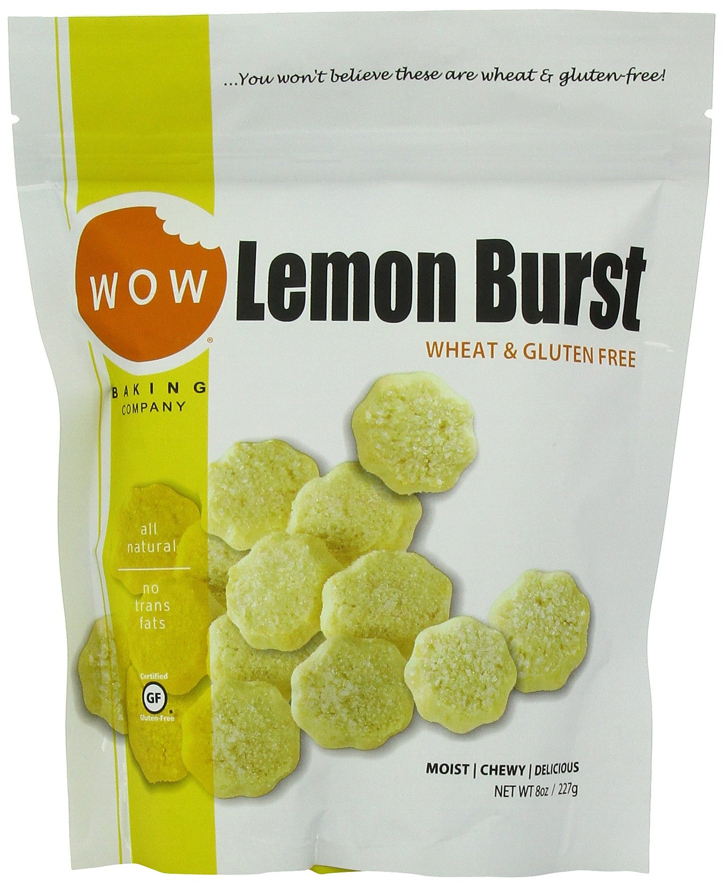 WOW BAKING COMPANY Cookies, Lemon Burst, 8-Ounce (Pack of 6)