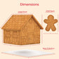 Big Gingerbread House kit, Gingerbread House, Holiday Activity for Kids - Ease Crafted Grooves Decor - kit Includes; 1 House, 2