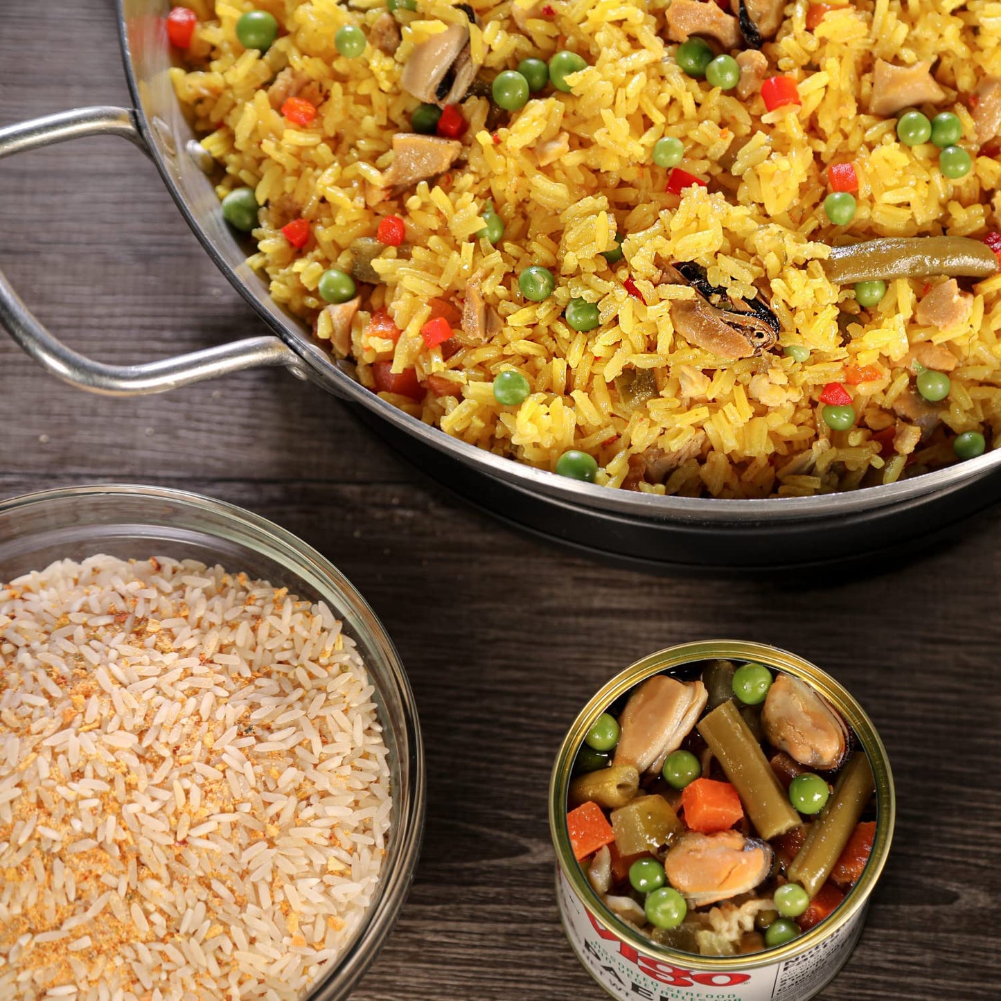 Vigo Authentic Paella Valenciana, Yellow Rice & Seafood Dinner, Spanish Recipe (Yellow Rice & Seafood Dinner, 19 Ounce (Pack Of 6))