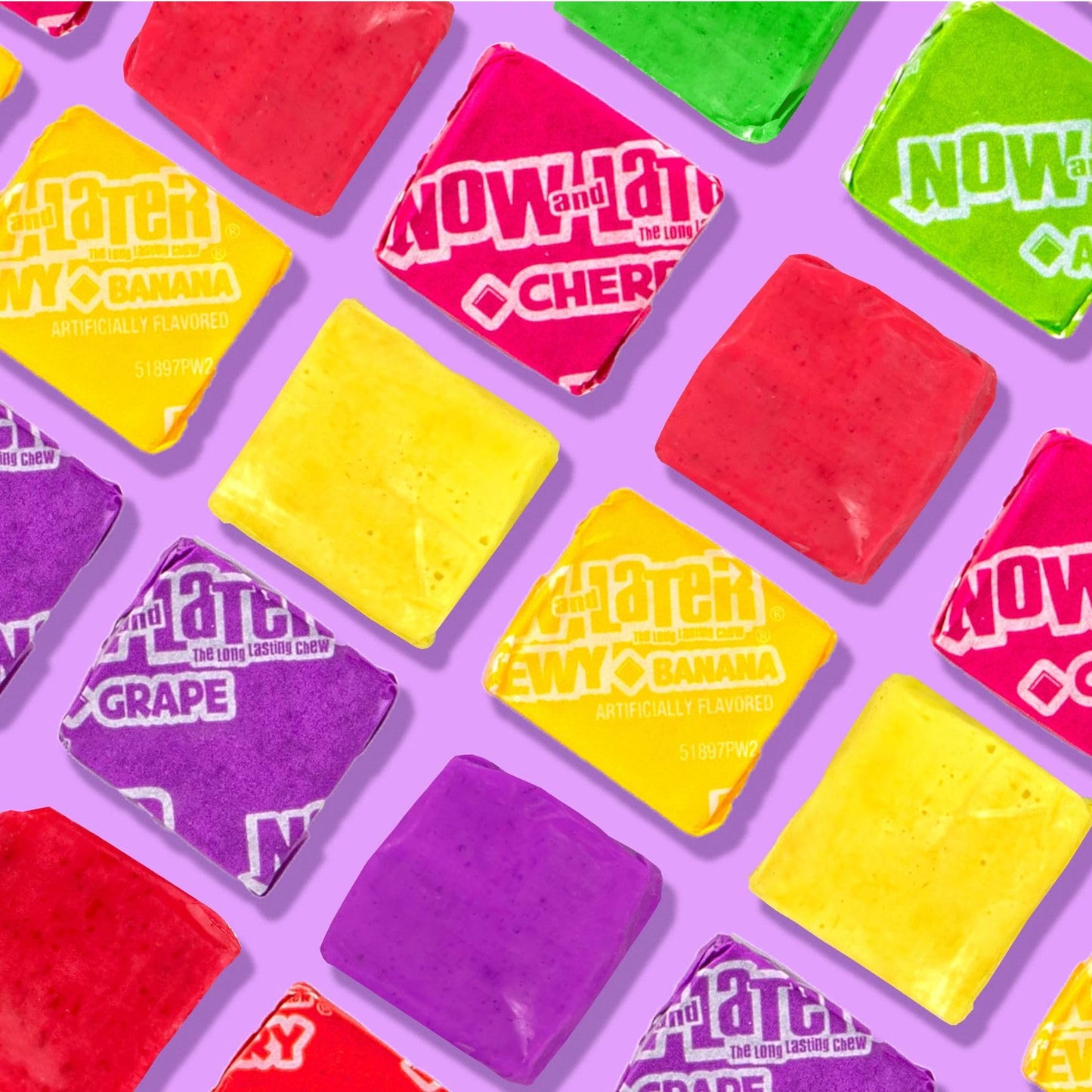 Now and Later Candy, Original Mix, Chewy and Fruity, 24 count