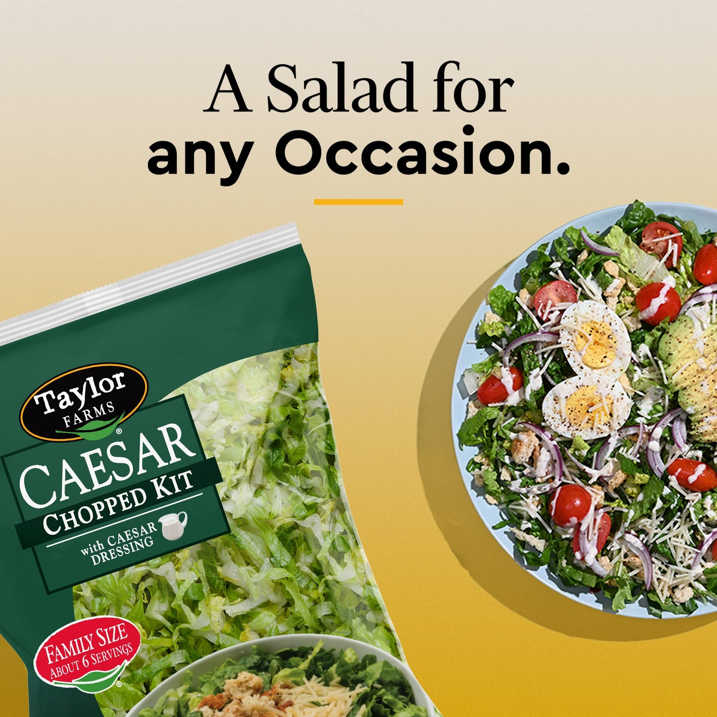 Taylor Farms Caesar Family Size Chopped Kit