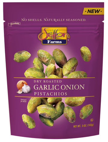 Setton Farms Naturally Seasoned Pistachio Kernels, Garlic Onion, No Shell Pistachios, Certified Non-GMO, Gluten Free, Vegan and 