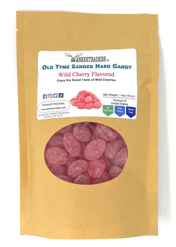 Yankee Traders Old Tyme Sanded Hard Candy, Cherry, 1 Pound