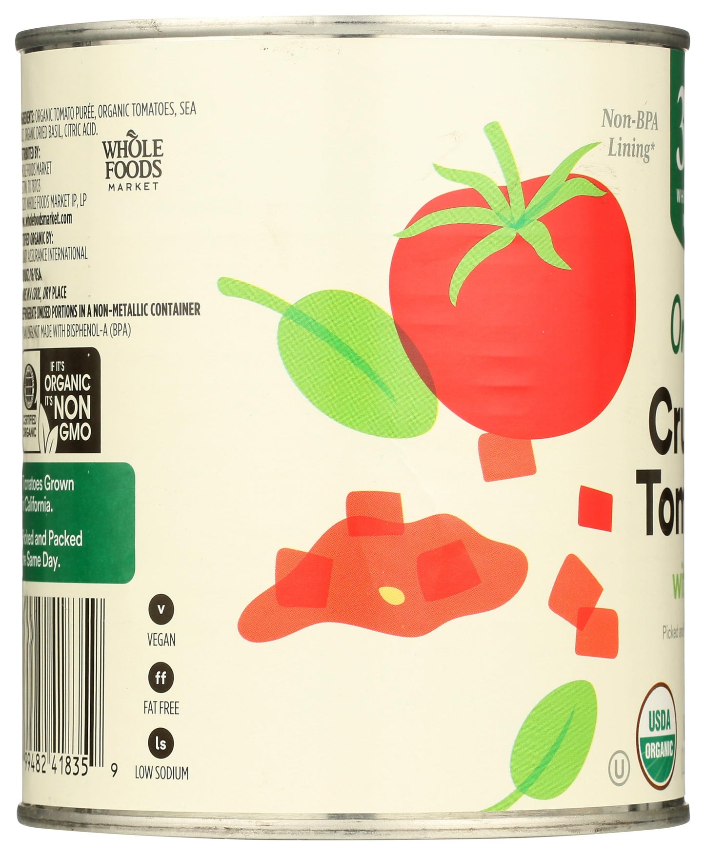 365 by Whole Foods Market, Organic Crushed Tomatoes With Basil, 28 Ounce