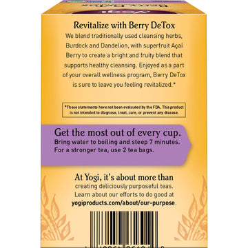 Yogi Tea,Og3,Berry Detox, 16 Bag
