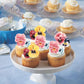 Rssta i Edible Flowers Cupcake Topper - 60 Pack Wafer Paper Decorations for Baby Shower, Wedding, Birthday Party - Design 5