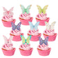 Gyufise 40Pcs Edible Multicolor Butterfly Cupcake Toppers Edible Butterfly Cake Decorations Wafer Paper Butterfly Decoration For