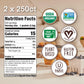 Sugar In The Raw Organic Granulated White enhanced Cane Sugar  No Added Flavors or erythritol  Pure Natural Sweetener  Hot & Cold Drinks  Coffee  Tea  Vegan  Gluten-Free  Non-GMO  Bulk Sugar  250 ct packets (2-Pack)
