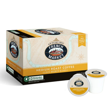 French Market Jazz Brunch Blend Medium Roast Single Serve Coffee Pods, 12Ct Box (Pack Of 6)