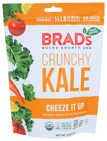 Brads Plant Based Kale Cheeze It Up Chip 2 Oz