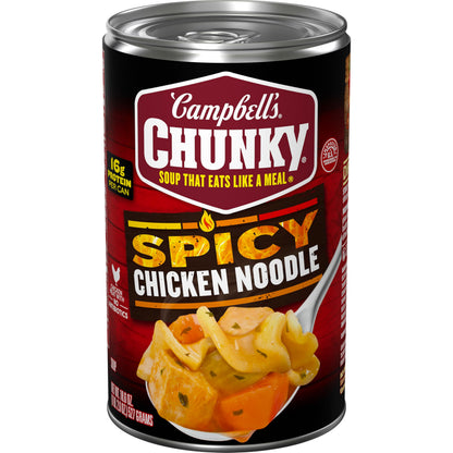 Campbells Chunky Soup, Spicy Chicken Noodle Soup, 18.6 oz Can