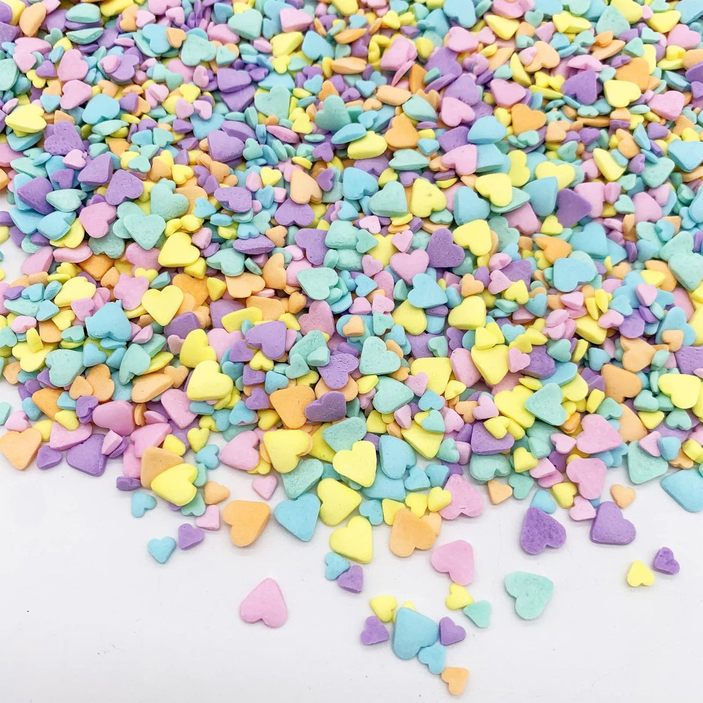 Valentines Sprinkles Edible Multicolor Hearts Sprinkles Purple and Yellow Mixed Cupcake Cake Decoration Cake Cookie IceCream Don