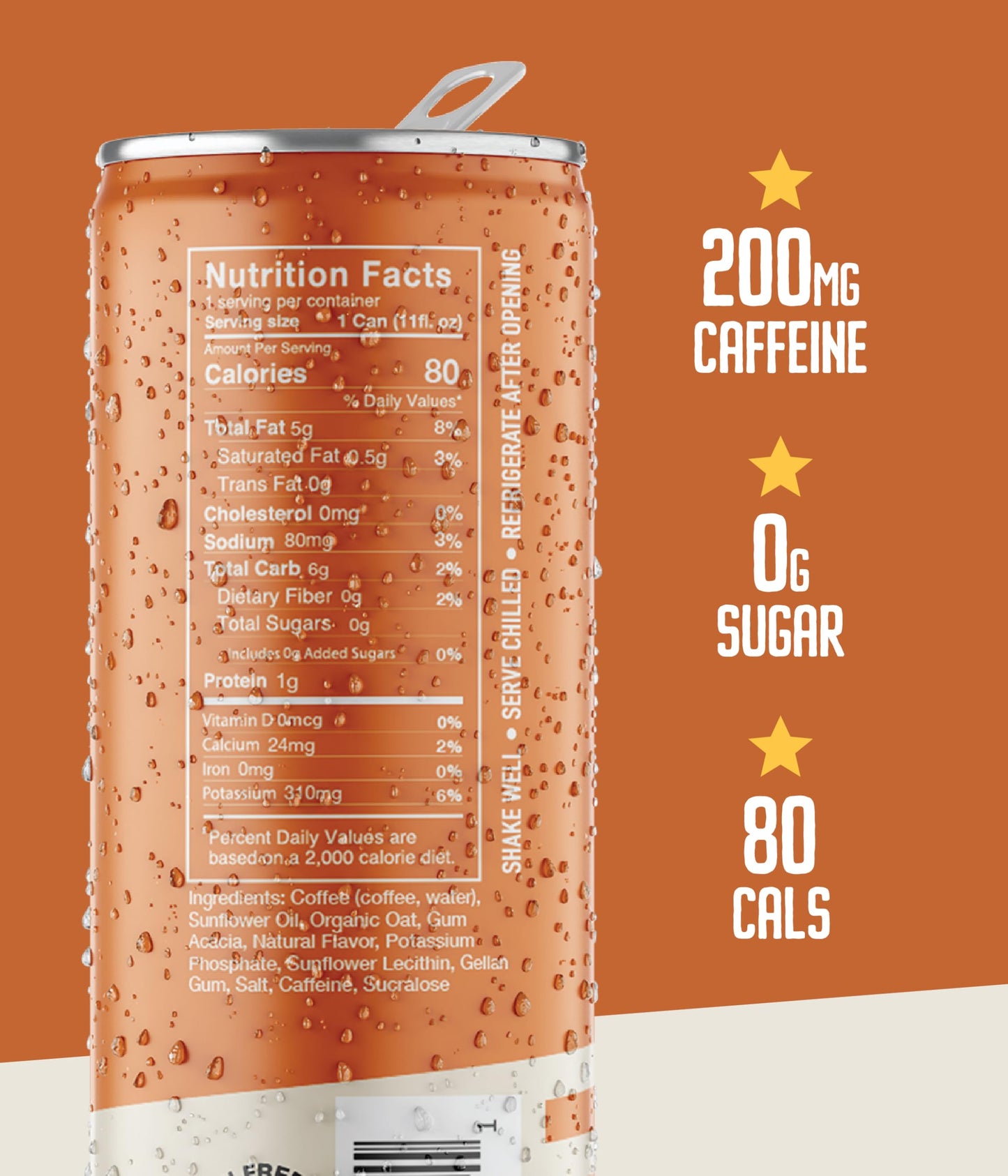 Loco Life Brew Churro Latte Iced Coffee, Zero Sugar, 200mg Caffeine, 11 Fl Oz Can, 12 Count, Gluten Free, Dairy Free