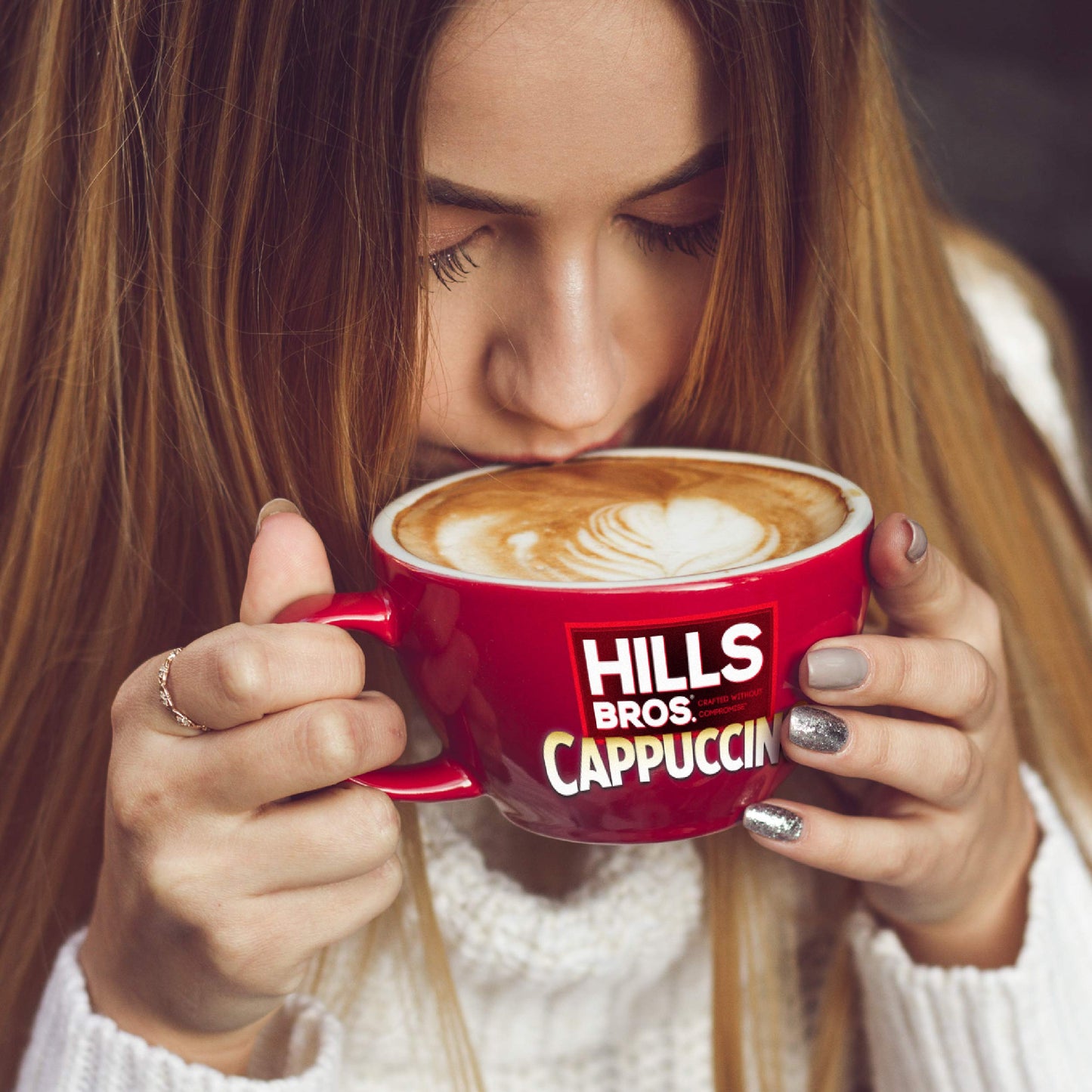 Hills Bros. Instant Cappuccino Mix, Sugar Free Double Mocha (12 Oz, Pack Of 1) – Convenient And Versatile, Instant Hot Or Iced Coffee, Frothy & Rich Chocolate Flavor - Just Add Water