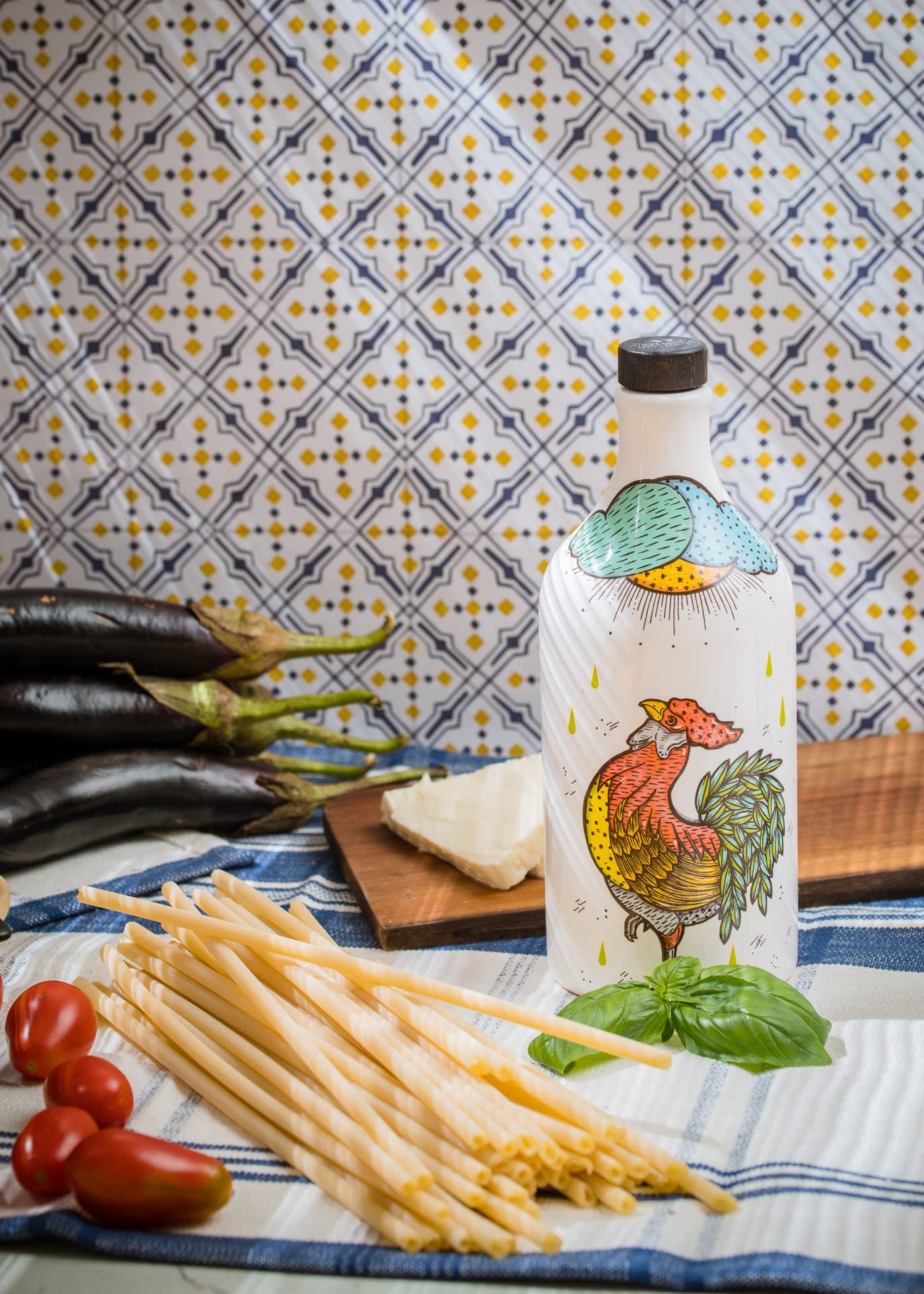 Antico Frantoio Muraglia | Premium Italian Extra Virgin Olive Oil | First Cold Pressed | Gourmet Evoo | Rooster Collectible Hand