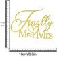 Alewoaly Wedding Cake Topper, Elegant Cardboard Design, Golden Color, Model HD, Ideal for Weddings and Anniversaries
