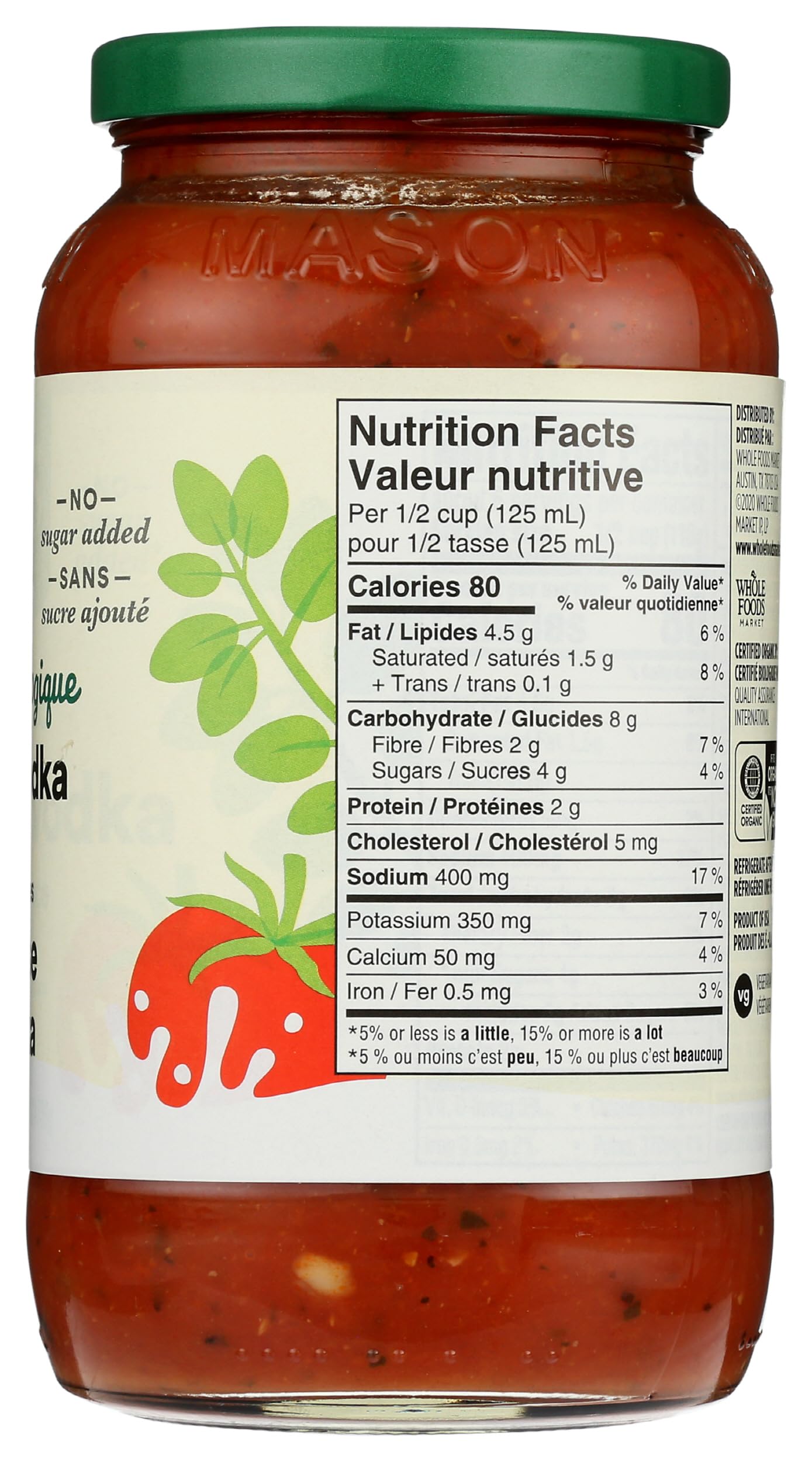 365 By Whole Foods Market, Organic Creamy Spirit-Inspired Flavor Pasta Sauce, 25 Ounce