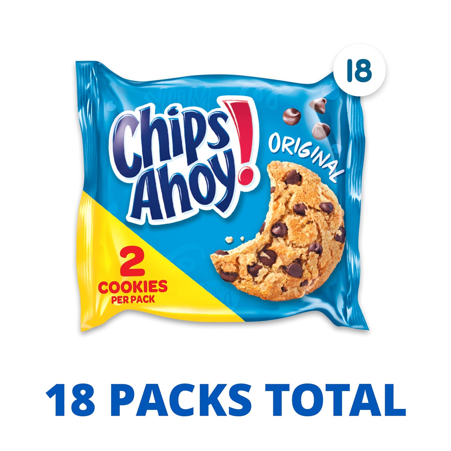 Chips Ahoy! Original Chocolate Chip Cookies, 18 Snack Packs, 0.77 Ounce Each