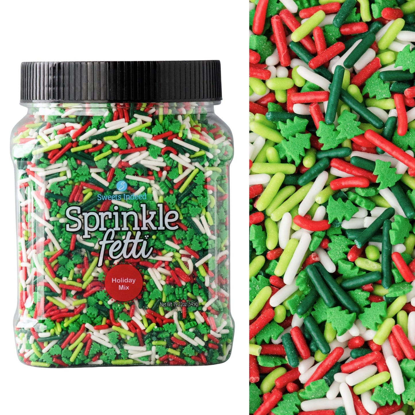 Sweets Indeed Bulk Christmas Sprinkles - 1.2 lb Bulk Jar | Holiday Red  Green & White Sprinkle Blend for Cookies  Cakes  Cupcakes & Bakeries