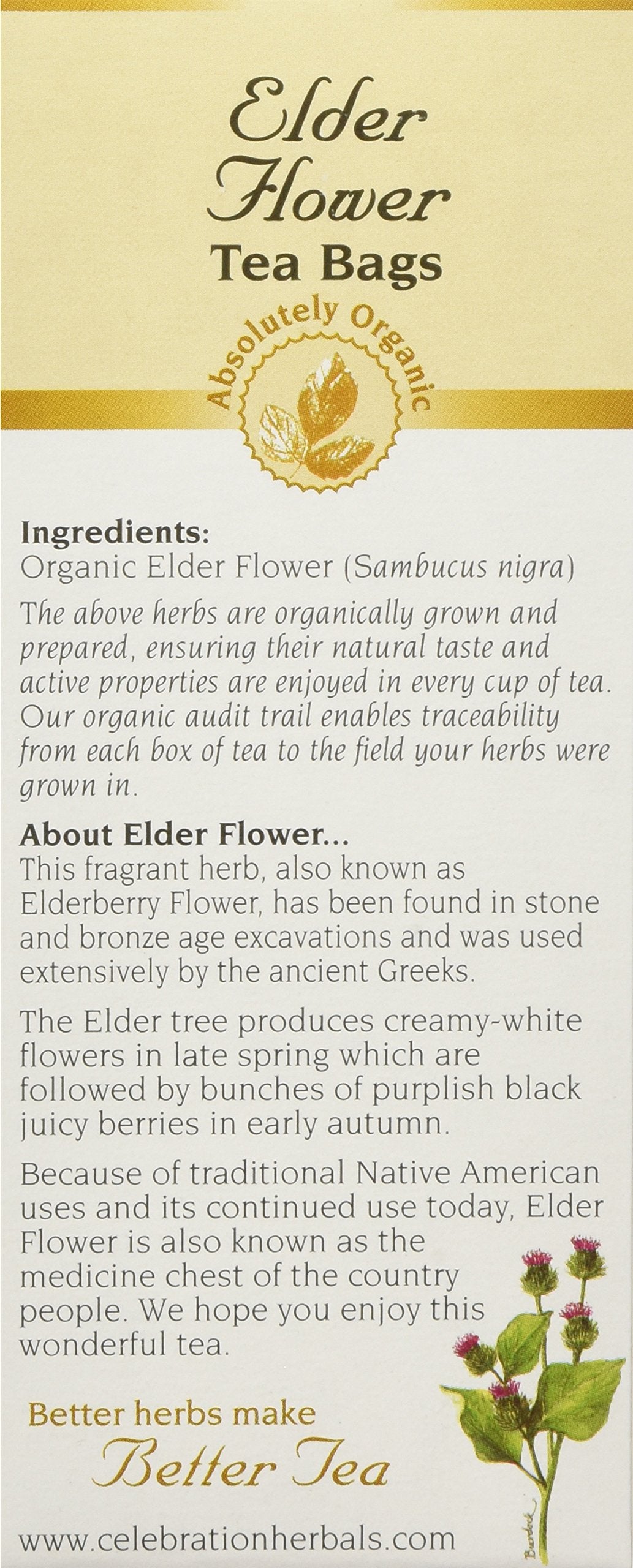Celebration+Herbals+Organic+Elder+Flower+Tea+Bags+24+Count