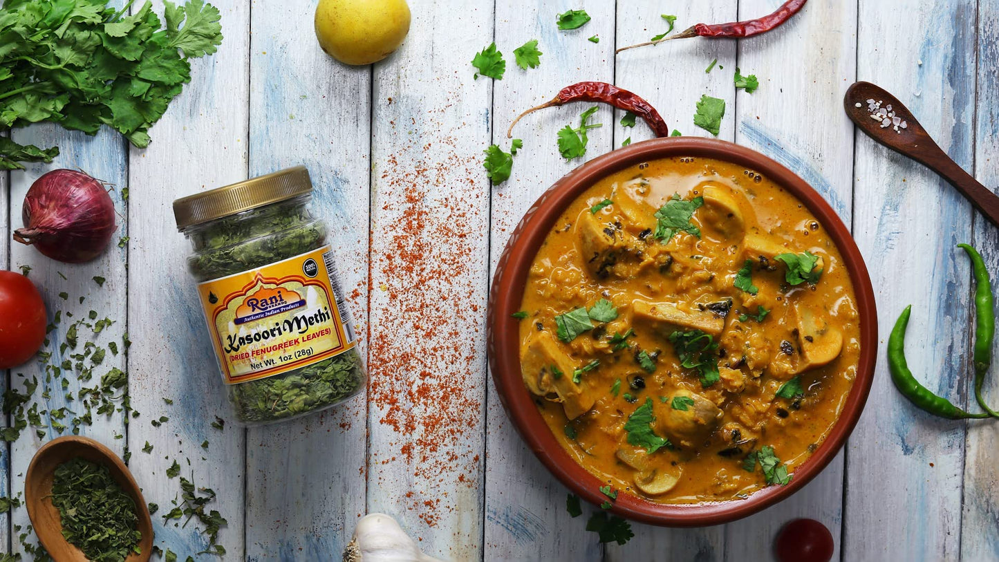 Rani Fenugreek Leaves Dried (Kasoori Methi) 1Oz (28G) ~ All Natural | Vegan | Gluten Friendly | Non-Gmo | Indian Origin