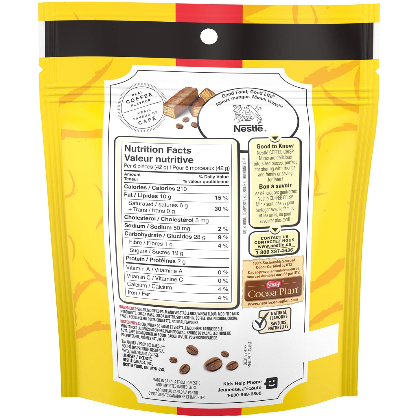 Coffee Crisp Minis, 180G/6.3 Oz. Bag (Imported From Canada)
