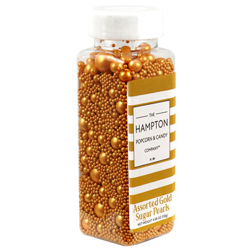 Gold Edible Pearls Sugar Sprinkles 4.58 Oz, Gold Pearls For Cake Decorating, Gold Sprinkles Edible, Gold Sprinkles For Cupcakes