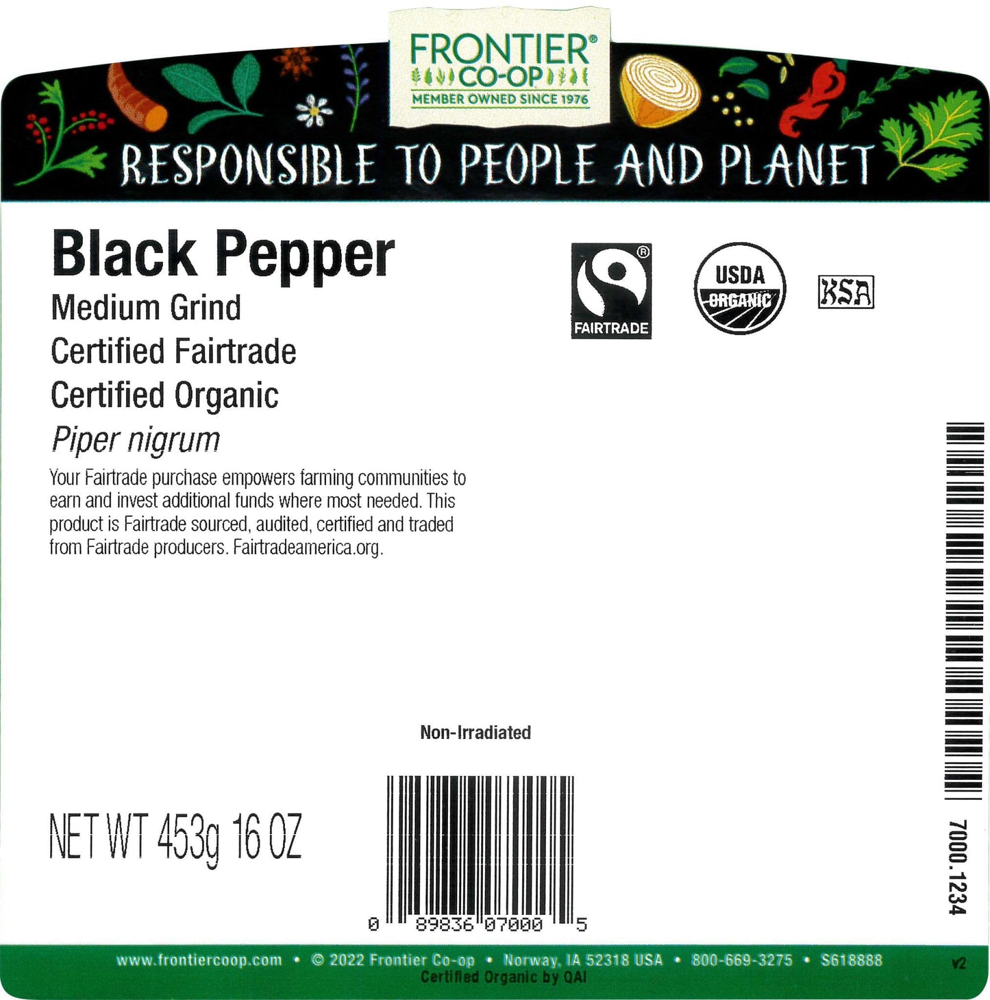 Frontier Herb Pepper Blk Med Grind 12-1