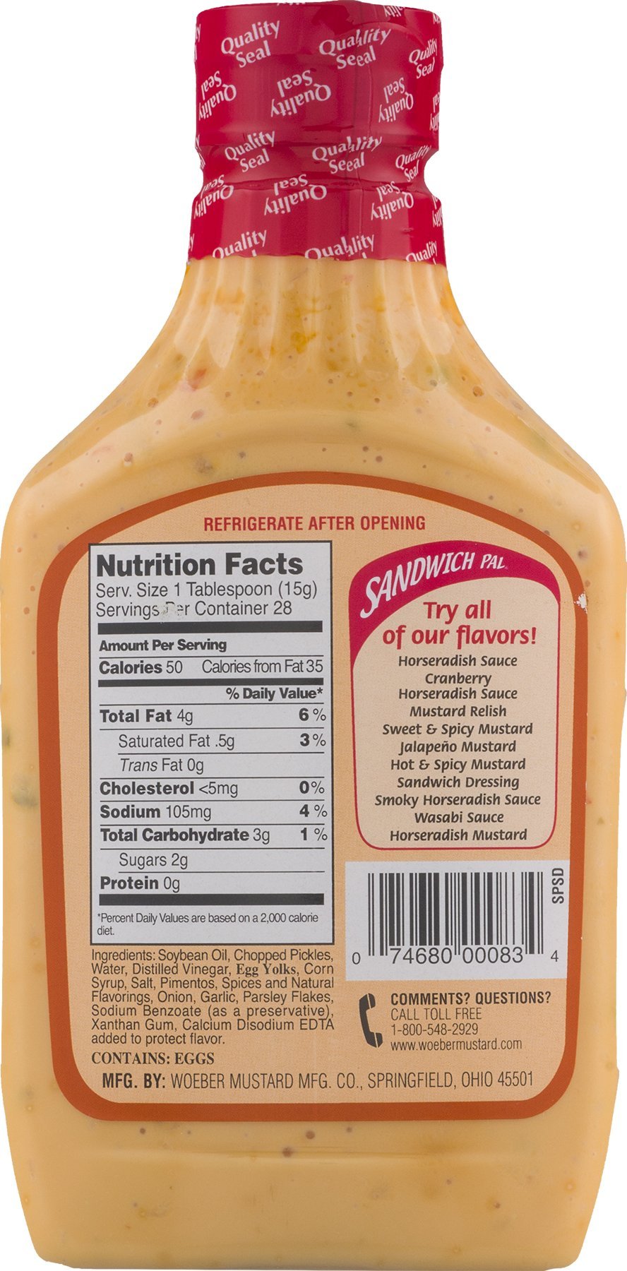 Woeber'S Sandwich Pal Sandwich Dressing