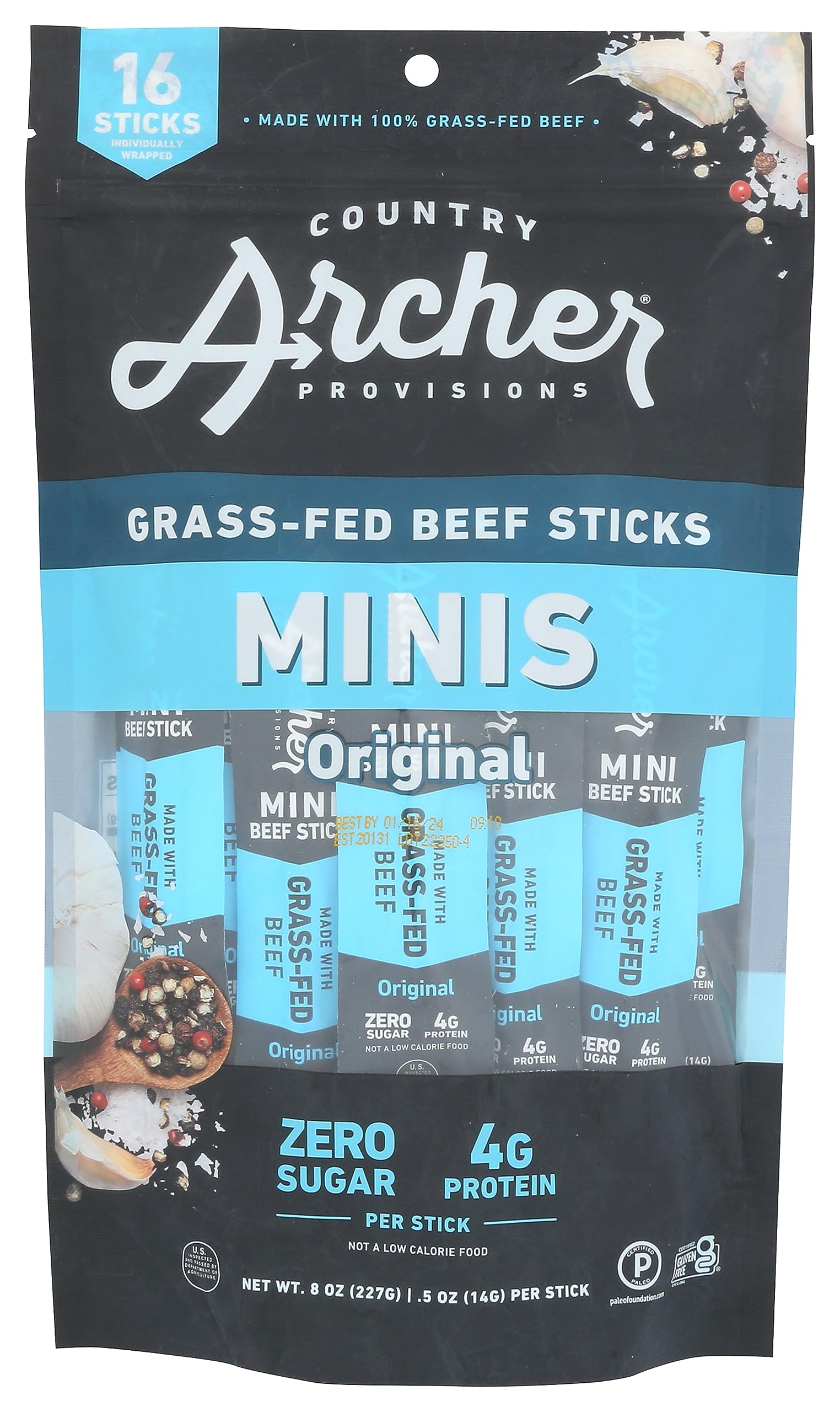 Country Archer Beef Sticks Original 8 OZ