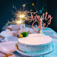 Arthsdite 1Pc Twenty One Cake Topper - 21St Happy Birthday Cake Decorations, 21 Birthday Party Decor, Wedding Anniversary Party Decorations - Rose Gold Glitter
