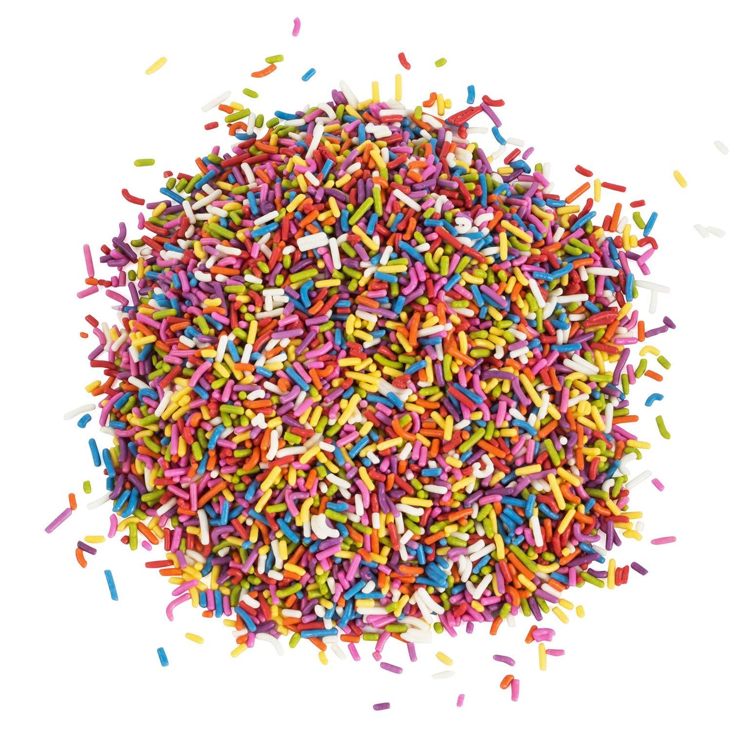 Dye Free Sprinkles - Natural Rainbow Sprinkle - No Artificial Dyes - Kid Friendly - 100% Natural, Gluten Free, Vegan, Lactose Free, Bulk - 1.5 Pounds