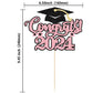 Gyufise 1Pcs Congrats 2024 Cake Topper Glitter Diploma Grad Cap Cake Pick Class Of 2024 Graduation Cake Decoration For 2024 Grad