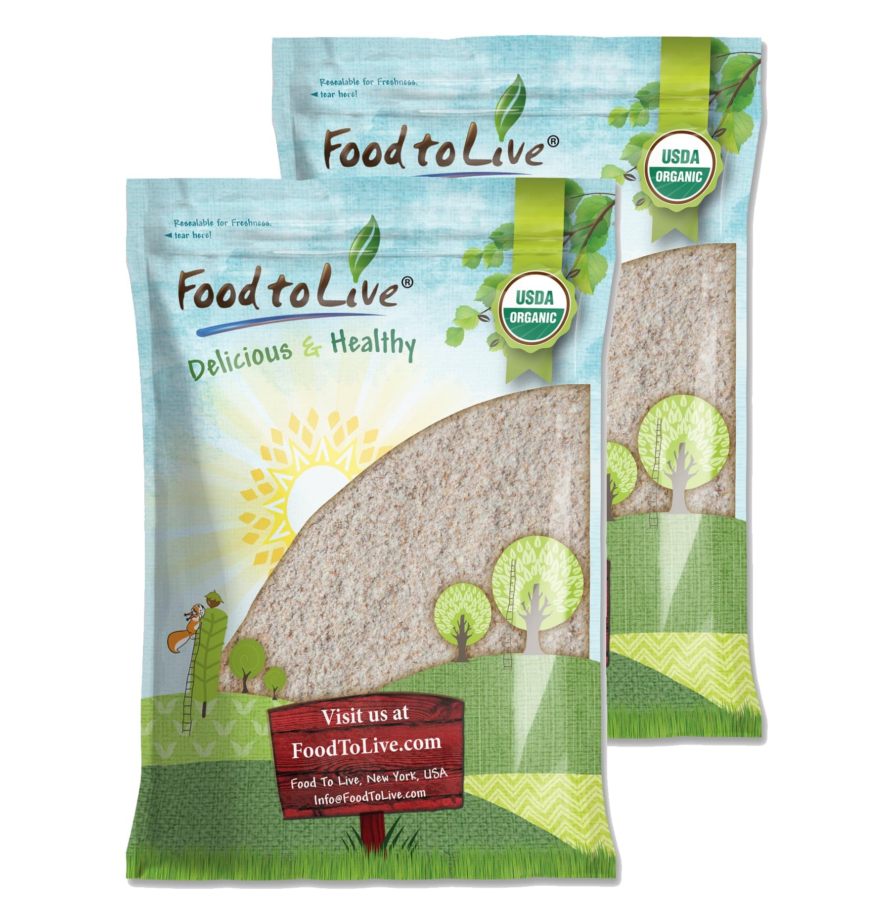 Food to Live - Organic Einkorn Whole Wheat Flour, 16 Pounds - Finely Milled Non-GMO Ancient Whole Grain Farro Piccolo. Great for
